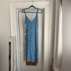 Reformation Blue and White Floral Midi Dress